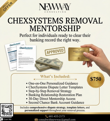 ChexSystems Removal Mentorship